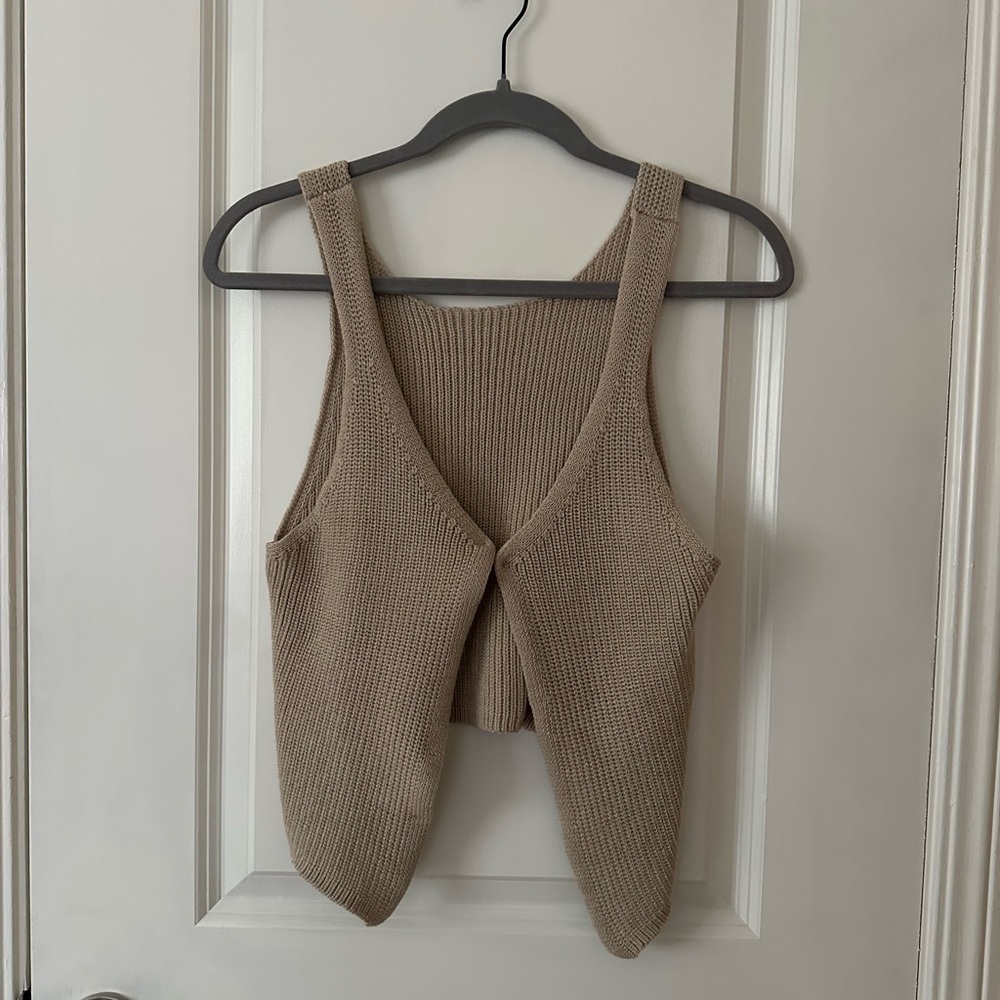 Commense Beige Knit Tank Top